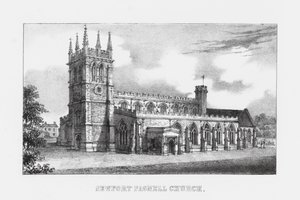 Newport Pagnell templom (metszet) alkotó: English School