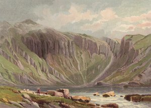 Walestől északra, Llyn Idwal (színes litho) alkotó: English School