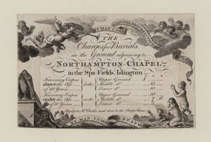Northampton Chapel, kereskedelmi kártya alkotó: English School