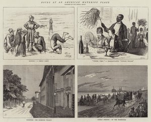 Jegyzetek egy amerikai vízfürdőnél (metszet) alkotó: English School