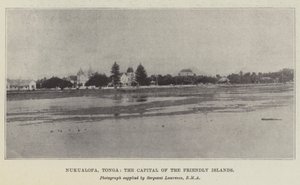 Nukualofa, Tonga, a Barátságos Szigetek fővárosa (litho) alkotó: English School