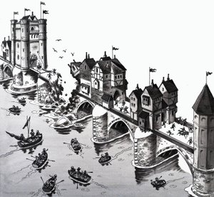 Mondóka illusztráció: London Bridge leomlik alkotó: English School
