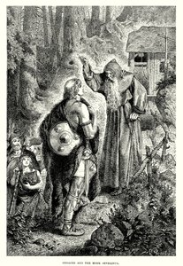 Odoacer és Severinus szerzetes (metszet) alkotó: English School