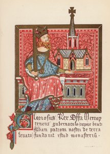Offa, Mercia királya (színes litográfia) alkotó: English School