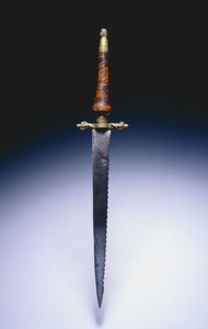 Tiszti dugós bajonett, 1690 körül (acél, sárgaréz és fa) alkotó: English School