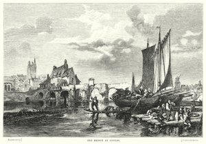 Régi híd Angers-ben (metszet) alkotó: English School