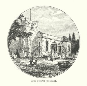 Régi Cheam templom (metszet) alkotó: English School