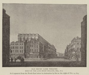 Old Drury Lane Színház (metszet) alkotó: English School