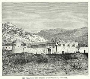 A montenegrói herceg régi palotája, Cettigne (metszet) alkotó: English School