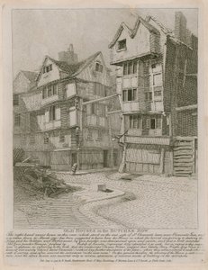 Régi házak a Butcher Row-ban alkotó: English School