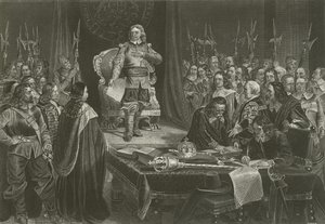 Oliver Cromwell megtagadja az angol koronát, 1657 alkotó: English School