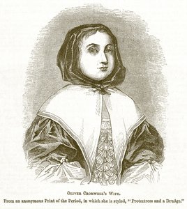 Oliver Cromwells felesége, illusztráció a The Pitorial History of Englandből alkotó: English School