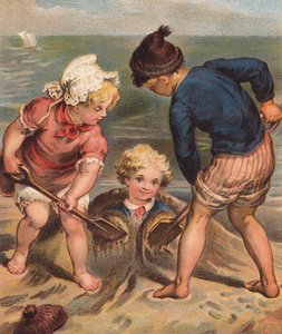 A tengerparton. (színes litográfia) alkotó: English School