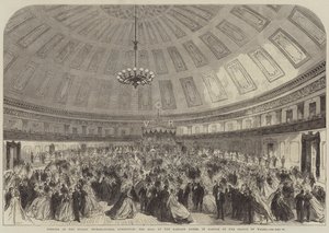 A Dublini Nemzetközi Kiállítás megnyitója, a Bál a Mansion House-ban, a walesi herceg tiszteletére (metszet) alkotó: English School