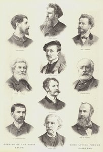 A Párizsi Szalon megnyitója, Néhány élő francia festő (metszet) alkotó: English School