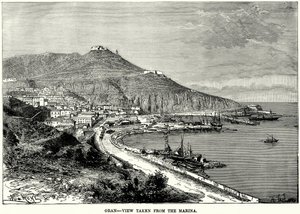 Oran - Kilátás a kikötőből (metszet) alkotó: English School