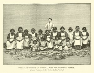 Árvaházi gyerekek Ooshooiában Mrs. Hemmings anyával alkotó: English School