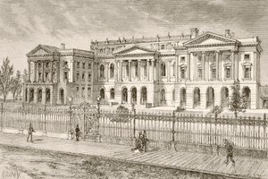 Osgoode Hall, Toronto, Kanada (litho) alkotó: English School