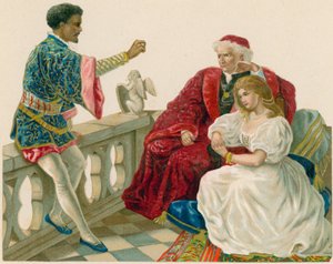 Othello Desdemonával és az apjával beszélget alkotó: English School