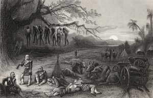 Az 1858-ban megjelent „The History of the Indian Mutiny” című, Benares-i Felvidéki Brigád szélső pikette alkotó: English School