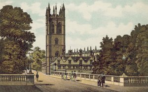 Oxford: Magdalen College (színes litográfia). alkotó: English School