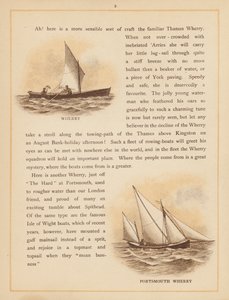 Oldal a The Boats of the World című könyvből, 19. század vége (színes litográfia) alkotó: English School