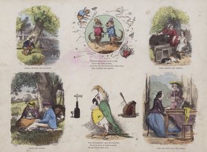 Oldal a Vonzó képeskönyvből (színes metszet) alkotó: English School