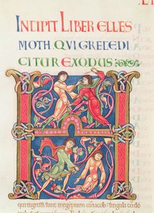 Oldal a Winchester Bibliából, 1150-80 körül (vellum) alkotó: English School