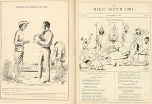Oldalak a Delhi Sketchbookból alkotó: English School