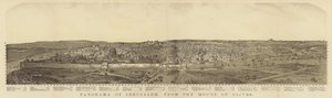 Jeruzsálemi panoráma az Olajfák hegyéről alkotó: English School