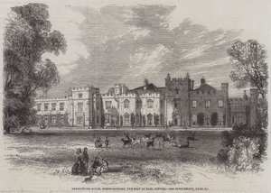 Panshanger House, Hertfordshire, Earl Cowper székhelye (metszet) alkotó: English School