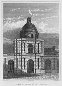 Párizs, Entree Du Palais Du Luxembourg (metszet) alkotó: English School