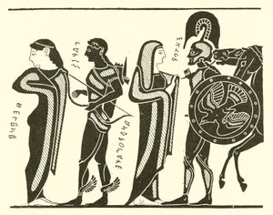 Párizs, Heléna, Hektor és Andromache (metszet) alkotó: English School