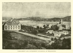 Parlament és kormány épületei Wellingtonban alkotó: English School