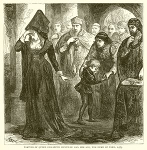 Elizabeth Wydville királynő és fia, York hercege elválása, 1483