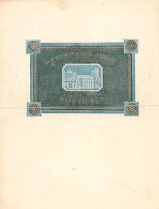Belépőjegy a westminsteri apátságba IV. György király koronázására, 1821. július 17. alkotó: English School