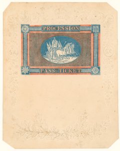 Belépőjegy a IV. György király koronázási körmenetére, 1821. július 17-én alkotó: English School