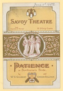 Türelem; vagy W S Gilbert és Arthur Sullivan Bunthornes Bride alkotó: English School