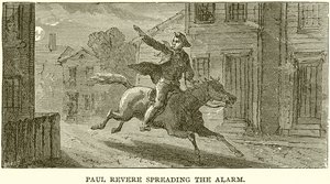 Paul Revere terjeszti a riasztást alkotó: English School