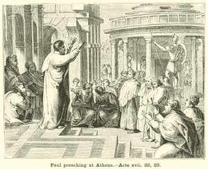 Pál prédikál Athénban, ApCsel, xvii, 22, 23 alkotó: English School