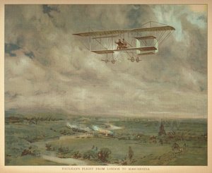 "Paulhans repülőút Londonból Manchesterbe." Kis emberek könyve a léghajókról. London: Ernest Nister, [1912] alkotó: English School
