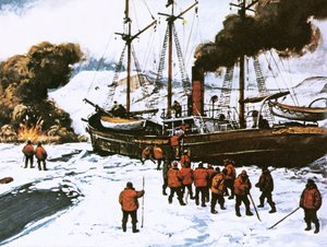 Peary expedíciója az Északi-sarkra alkotó: English School
