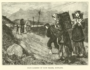 A skóciai Loch Maree tőzegszállítói alkotó: English School