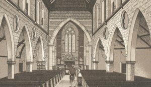 Penarth templom, belső (litho) alkotó: English School