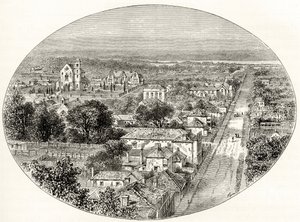 Perth, Nyugat-Ausztrália, 1880 körül, Howard Willoughby „Australian Pictures” című művéből, a Religious Tract Society, London, 1886 alkotó: English School
