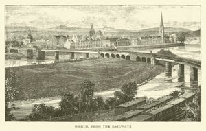 Perth, a vasút felől (metszet) alkotó: English School