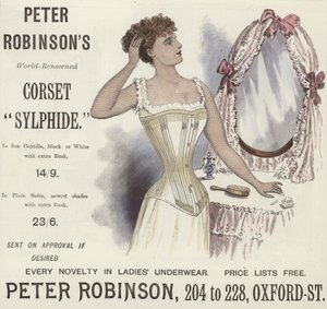 Peter Robinsons Világhírű Corset Sylphide alkotó: English School