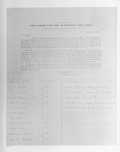 Petíció a London and North-Western Railway Company igazgatóihoz egy látásromlás miatt elbocsátott alkalmazott nevében, 1861 alkotó: English School