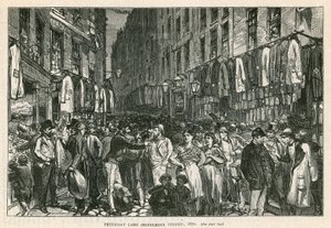 Petticoat Lane (Middlesex Street), London, 1870 alkotó: English School