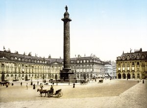 Place de la Colonne Vendome, Párizs (kézzel színezett fotó) alkotó: English School